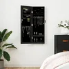 Image de vidaXL vidaXL Armoire à bijoux avec miroir murale noir 30x8,5x90 cm
