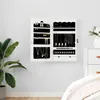 Image de vidaXL Armoire à bijoux avec miroir murale blanc 37,5x10x67 cm353220