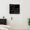 Image de vidaXL vidaXL Armoire à bijoux avec miroir et éclairage LED mural noir