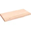 Image de vidaXL Vidaxl Étagère Murale 40x20x2 Cm Bois De Chêne Massif Non Traité