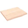 Image de vidaXL ÃtagÃ¨re murale 60x50x(2-4) cm bois de chÃªne massif non traitÃ©