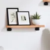 Image de vidaXL Étagère murale marron clair 40x10x2 cm bois chêne massif traité