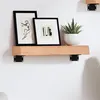 Image de vidaXL Étagère murale marron clair 40x10x6 cm bois chêne massif traité