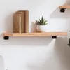 Image de vidaXL Étagère murale marron clair 60x20x4 cm bois chêne massif traité