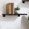 Image de vidaXL Étagère murale marron foncé 40x20x2 cm bois chêne massif traité