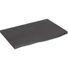 Image de vidaXL ÃtagÃ¨re murale gris foncÃ© 60x40x2 cm bois chÃªne massif traitÃ©