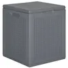Image de vidaXL Boîte de rangement de jardin gris PP rotin 90 L364059