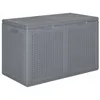 Image de vidaXL Boîte de rangement de jardin gris PP rotin 180 L364060
