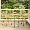 Image de vidaXL Ensemble à manger de jardin 3 pcs Résine tressée3157833