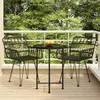 Image de vidaXL Ensemble à manger de jardin 3 pcs Noir Résine tressée
