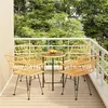 Image de vidaXL Ensemble à manger de jardin 5pcs Résine tressée