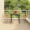 Image de vidaXL Ensemble à manger de jardin 3 pcs Résine tressée