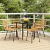 Image de vidaXL Ensemble à manger de jardin 5pcs Résine tressée