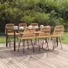 Image de vidaXL Ensemble à manger de jardin 7 pcs Résine tressée