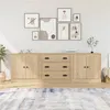 Image de vidaXL Buffets 3 pcs Chêne sonoma Bois d'ingénierie