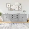 Image de vidaXL Buffets 3 pcs gris béton bois d'ingénierie