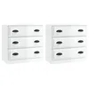 Image de vidaXL Buffets 2 pcs blanc brillant bois d'ingÃ©nierie