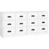 Image de vidaXL Vidaxl Buffets 2 Pcs Blanc Bois D'ingénierie