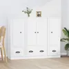 Image de vidaXL Buffets 3 pcs blanc bois d'ingénierie3185295