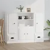 Image de vidaXL Buffets 3 pcs blanc bois d'ingénierie3185311