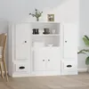 Image de vidaXL Vidaxl Buffets 3 Pcs Blanc Bois D'ingénierie