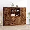 Image de vidaXL Buffets 3 pcs chÃªne fumÃ© bois d'ingÃ©nierie
