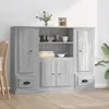 Image de vidaXL Buffets 3 pcs sonoma gris bois d'ingÃ©nierie