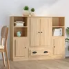Image de vidaXL Buffets 3 pcs chêne sonoma bois d'ingénierie