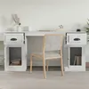 Image de vidaXL Bureau avec armoire blanc bois d'ingénierie