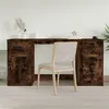 Image de vidaXL Bureau avec armoire chêne fumé bois d'ingénierie