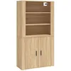 Image de vidaXL Vidaxl Buffet Haut Chêne Sonoma Bois D'ingénierie