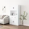 Image de vidaXL Buffet haut Blanc Bois d'ingénierie3185367