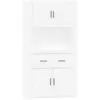 Image de vidaXL Buffet haut Blanc Bois d'ingÃ©nierie