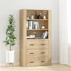 Image de vidaXL Buffet haut Chêne sonoma Bois d'ingénierie3185394