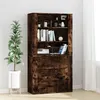 Image de vidaXL Buffet haut Chêne fumé Bois d'ingénierie3185396