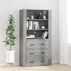 Image de vidaXL Buffet haut Sonoma gris Bois d'ingénierie