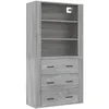 Image de vidaXL Buffet haut Sonoma gris Bois d'ingÃ©nierie