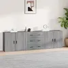 Image de vidaXL Buffets 3 pcs Sonoma gris Bois d'ingénierie