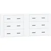 Image de vidaXL Vidaxl Buffets 2 Pcs Blanc Bois D'ingénierie