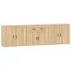Image de vidaXL Buffets 3 pcs ChÃªne sonoma Bois d'ingÃ©nierie