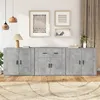 Image de vidaXL Buffets 3 pcs gris béton bois d'ingénierie3185419