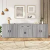 Image de vidaXL Buffets 3 pcs Sonoma gris Bois d'ingénierie3185421