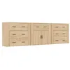 Image de vidaXL Buffets 3 pcs ChÃªne sonoma Bois d'ingÃ©nierie