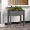 Image de vidaXL Jardinière avec doublure gris 71x37x76 cm bois massif de sapin364232