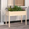 Image de Vidaxl JardiniÃ¨re Avec Doublure 118x59x76 Cm Bois Massif De Sapin