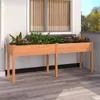 Image de vidaXL Jardinière avec doublure marron 203x53x76 cm bois massif sapin364240