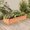 Image de vidaXL Lit surélevé de jardin doublure 120x45x25 cm bois massif sapin
