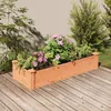Image de Vidaxl Lit SurÃ©levÃ© De Jardin Doublure 120x45x25 Cm Bois Massif Sapin