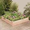 Image de Vidaxl Lit SurÃ©levÃ© De Jardin Doublure 120x120x25 Cm Bois Massif Sapin