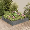 Image de vidaXL Lit surélevé de jardin doublure 120x120x25 cm bois massif sapin364294